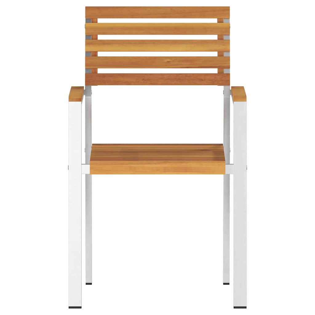 Gartenstuhl 2 pcs Braun 56 x 54,5 x 87cm Massivholz Akazie